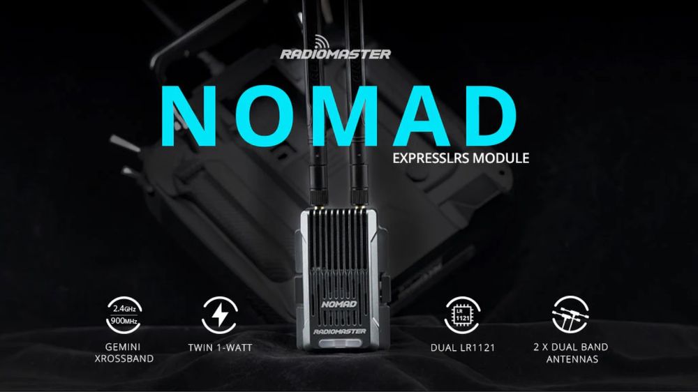 Передавач RadioMaster Nomad Dual Gemini Xrossband ELRS Tx