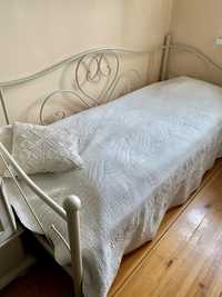 Jysk łóżko ringe 90x200 metalowe białe