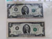 1976 Bicentennial $2 Dollar Bill Note G-series, K-series misprint