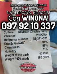 Нова Канадська соя ВІНОНА [SB 311-101] 1-а репродуція! Не розтріскує!!