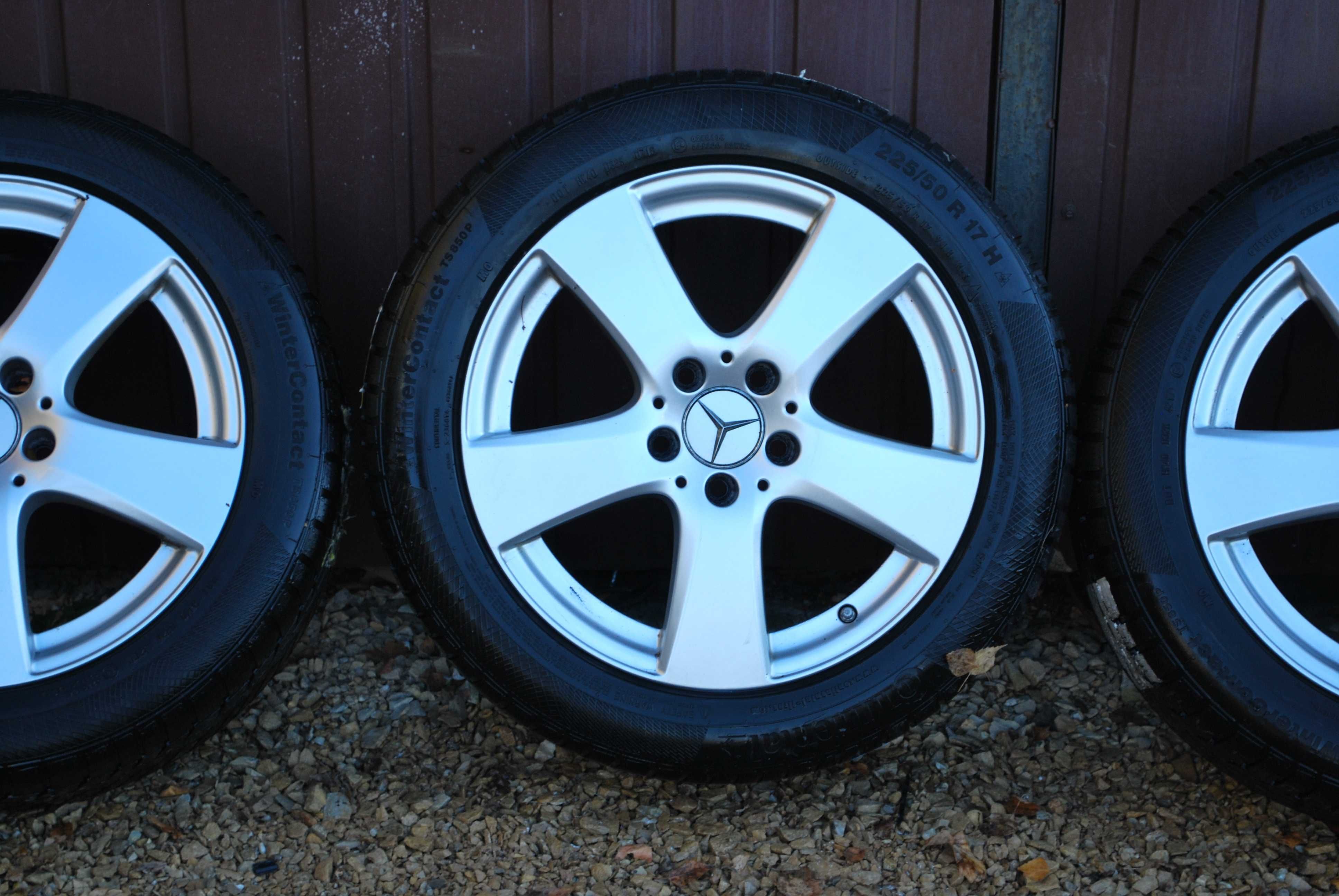 Koła 225/50 R17 5x112 Alufelgi +opony zimowe Mercedes B C E Klasa TPMS