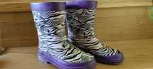 Kalosze 32 33 Zebra buty gumowe gumowce dla dziewczynki