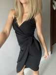 Czarna sukienka z wezlem hm xs