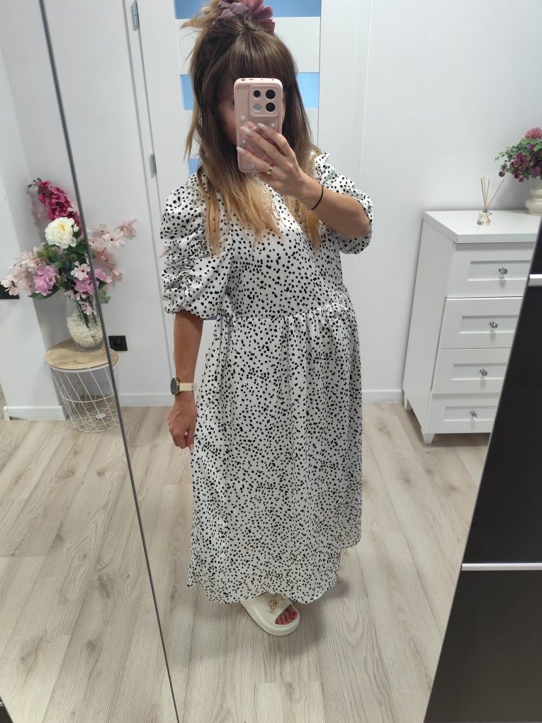Biała sukienka ciążowa Mamalicious XL