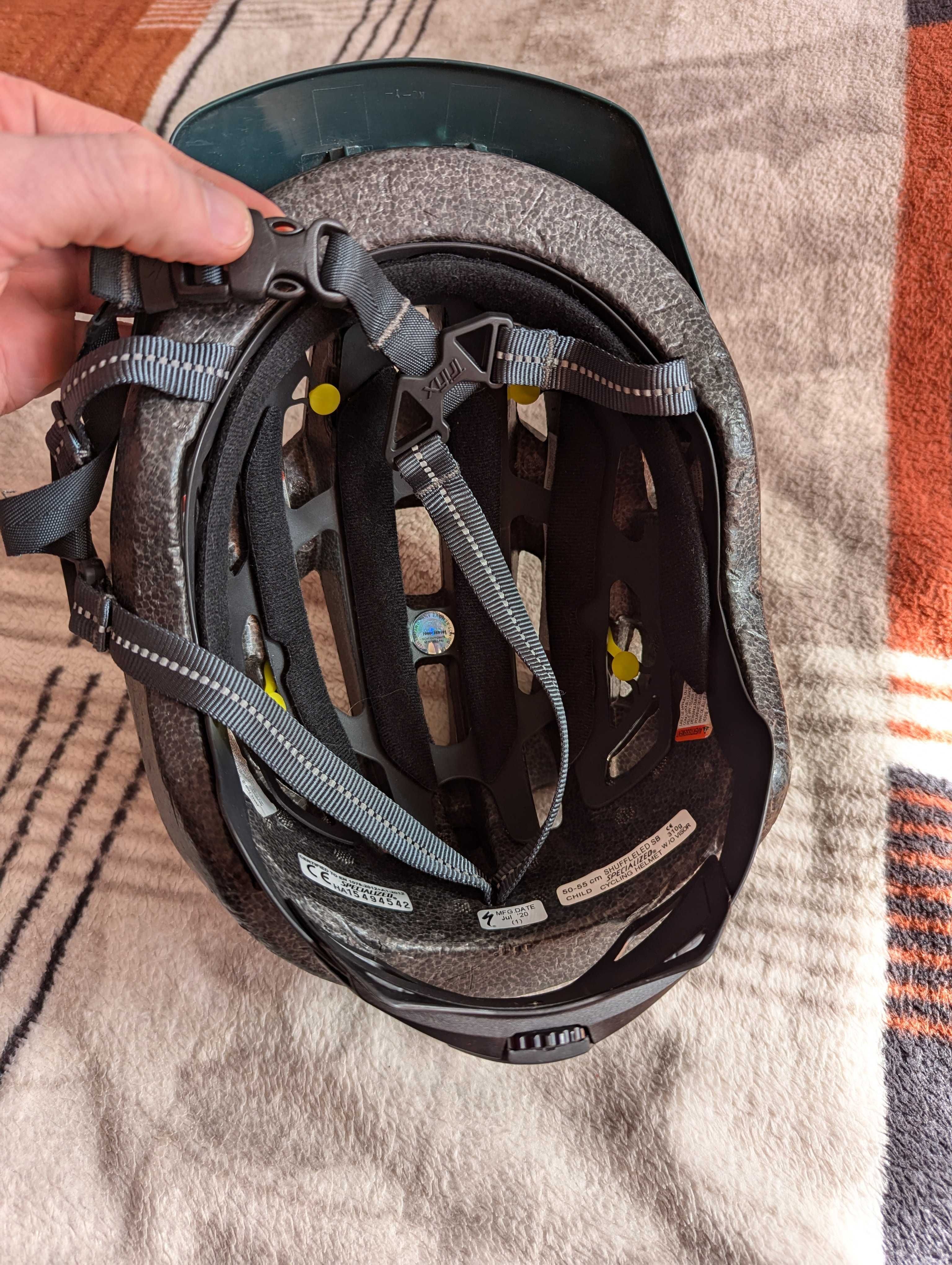 Детский велошлем с LED огнями Specialized , размер 50-55