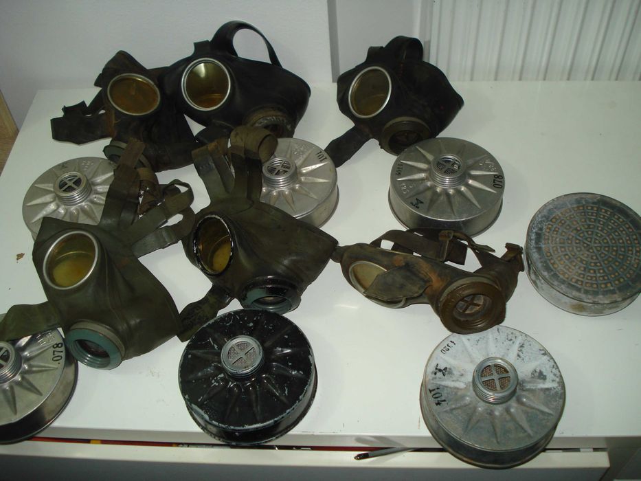 6 niemieckich  masek luftschutz VM 40