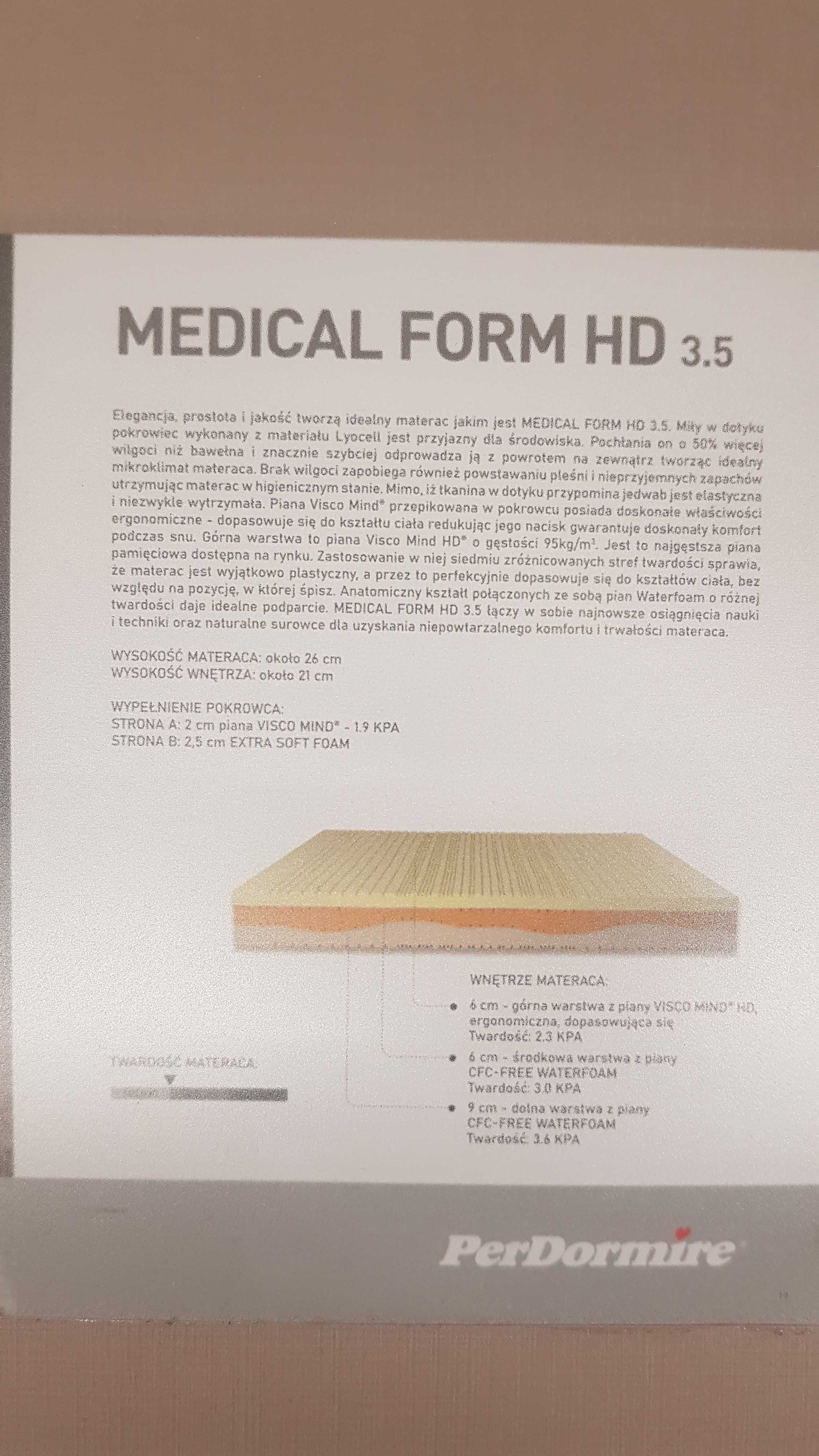 Materac Perdormire MEDICAL FORM HD 3.5 nowy/ekspozycyjny