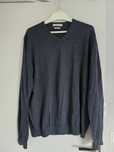 Granatowy sweter męski reserved XL dekolt serek