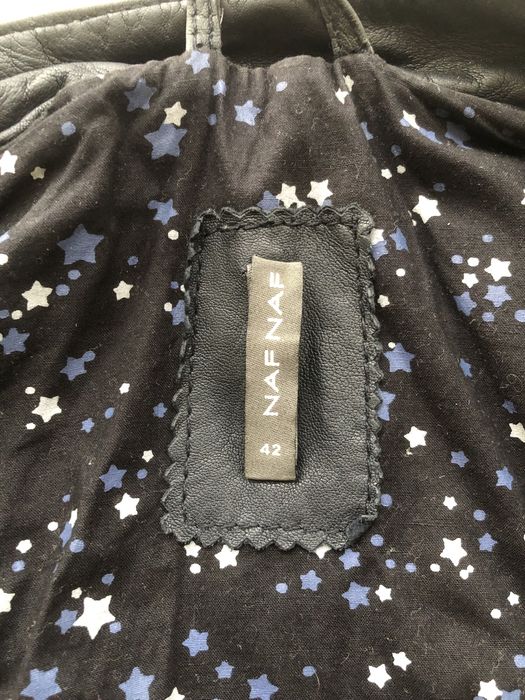 Кожаная куртка naf naf размер 42