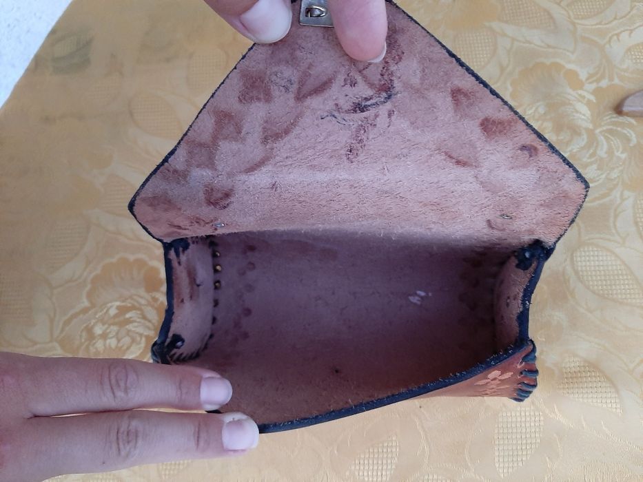 torebka mała,  surowa skóra, oryginalna