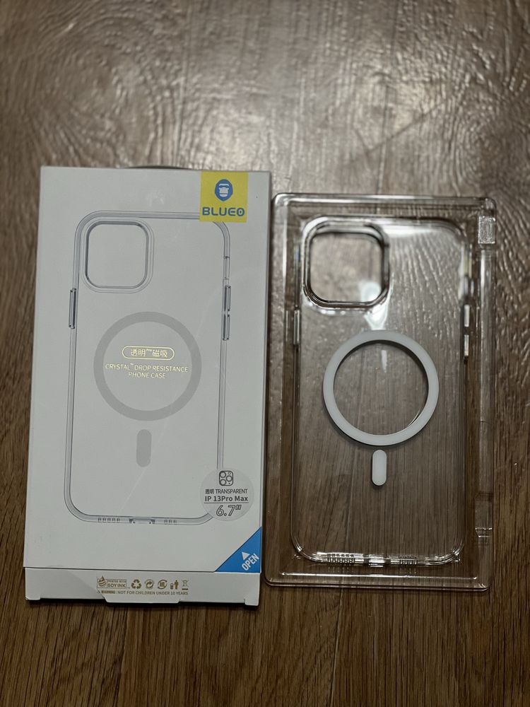 Прозорий чохол Blueo Crystal Drop на IPhone 13 pro max MagSafe