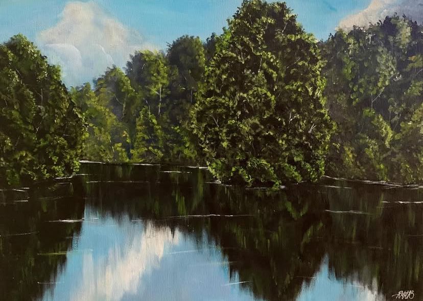 Tela pintura natureza