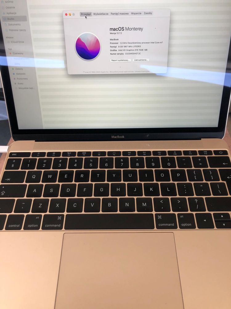 Złoty limitowany Mac Book