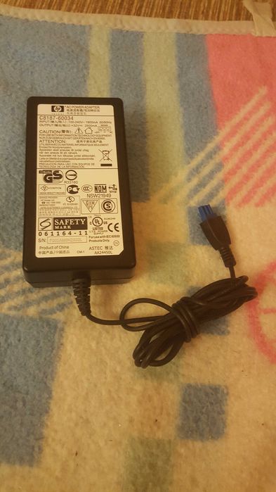 zasilacz do drukarki HP niebieski, czarny, szary wtyk!!