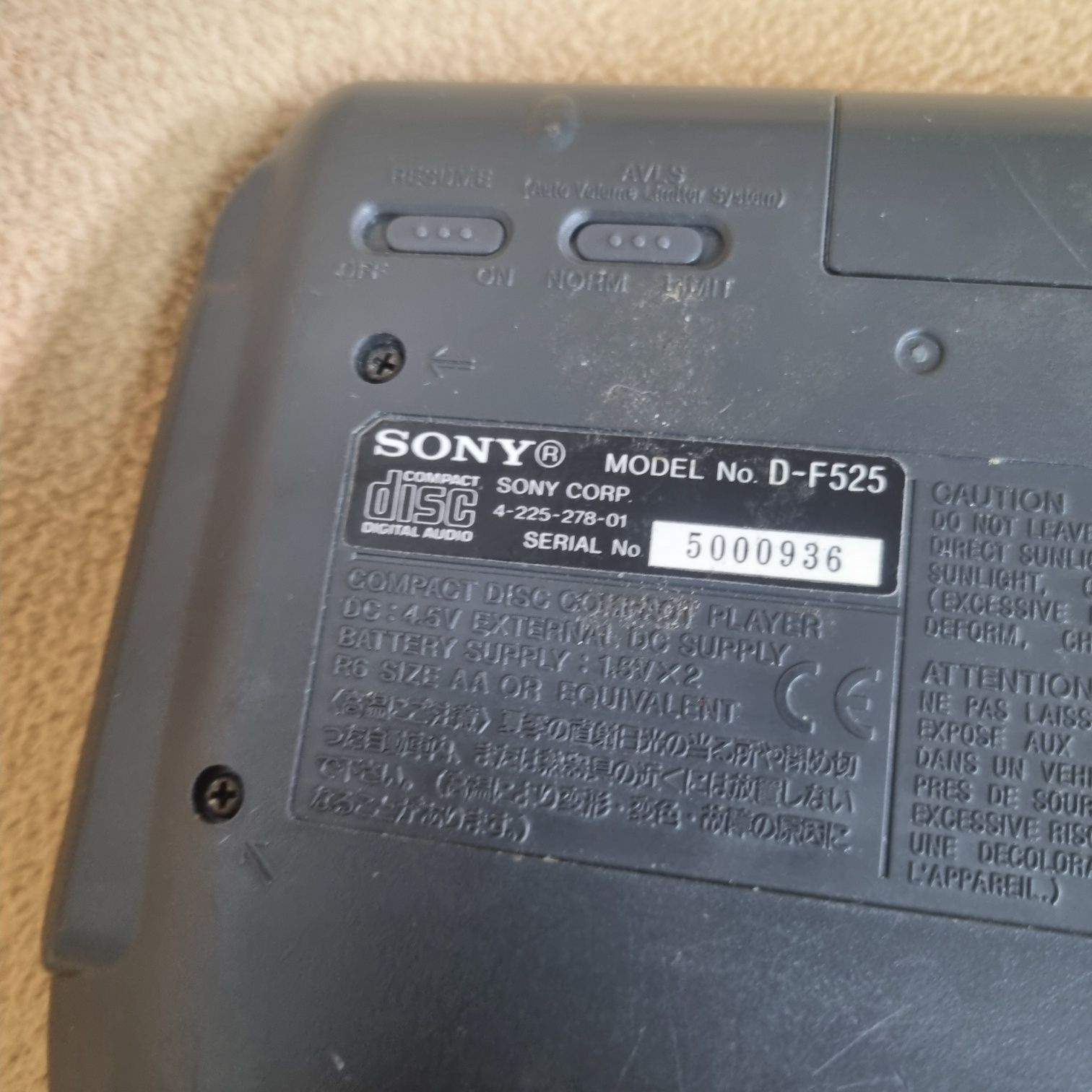 Discman Sony D-f525