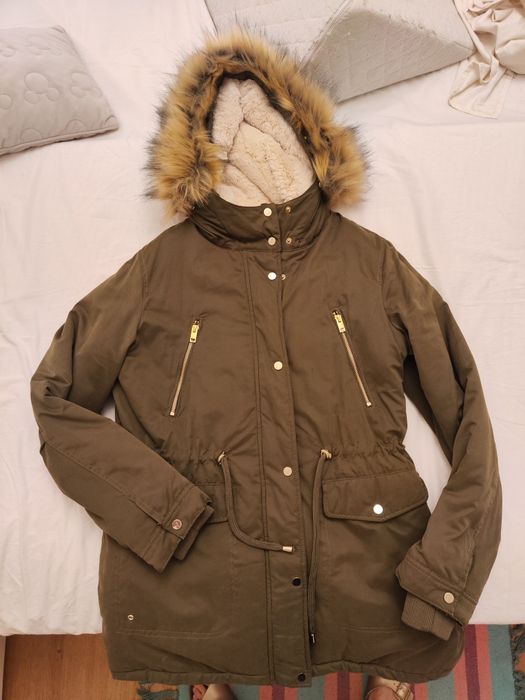 Parka verde extremamente quente