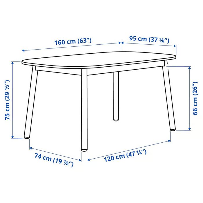 Mesa VEDBO Ikea nova
