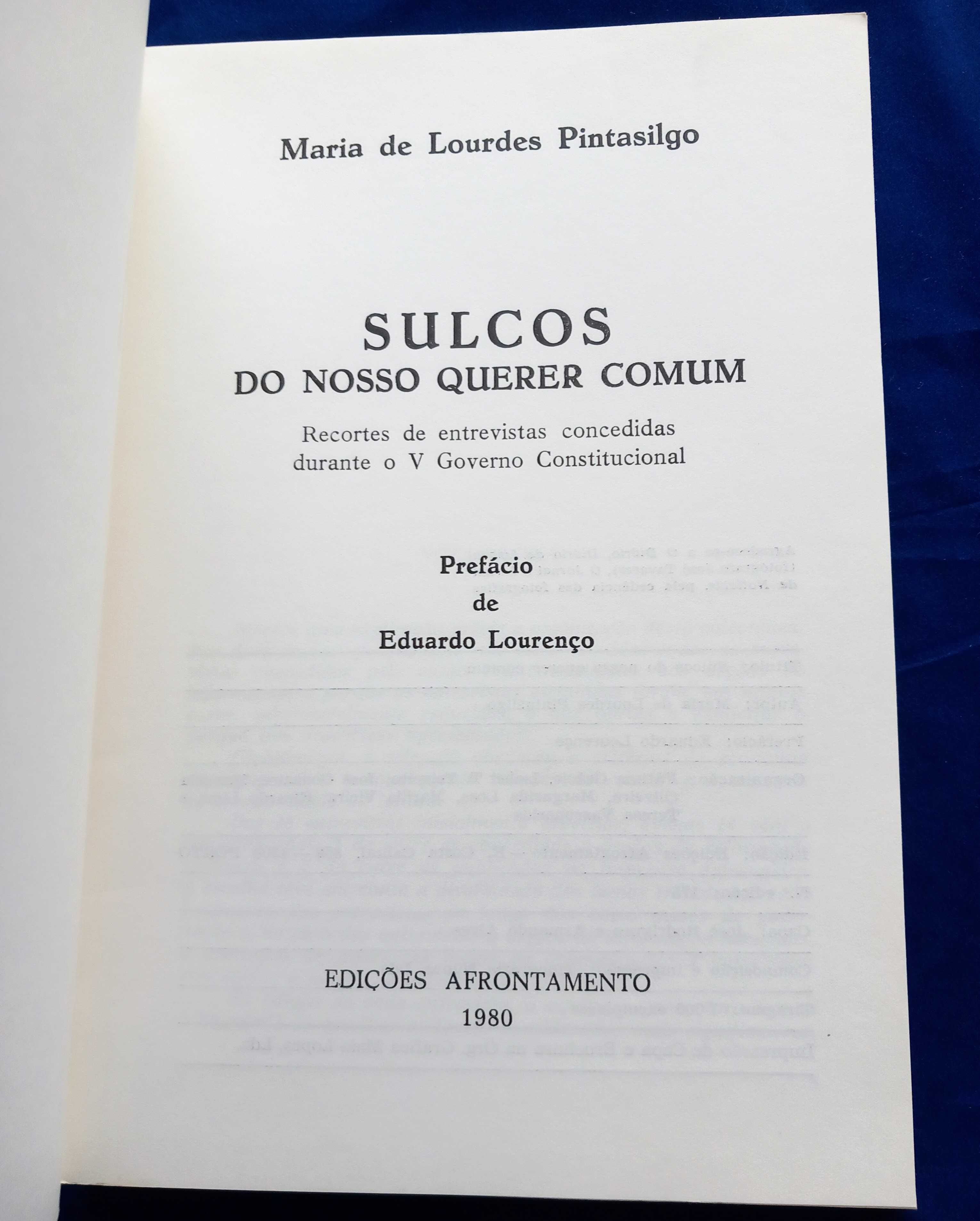 Sulcos do Nosso Querer Comum Maria Lourdes Pintasilgo [Portes Grátis]