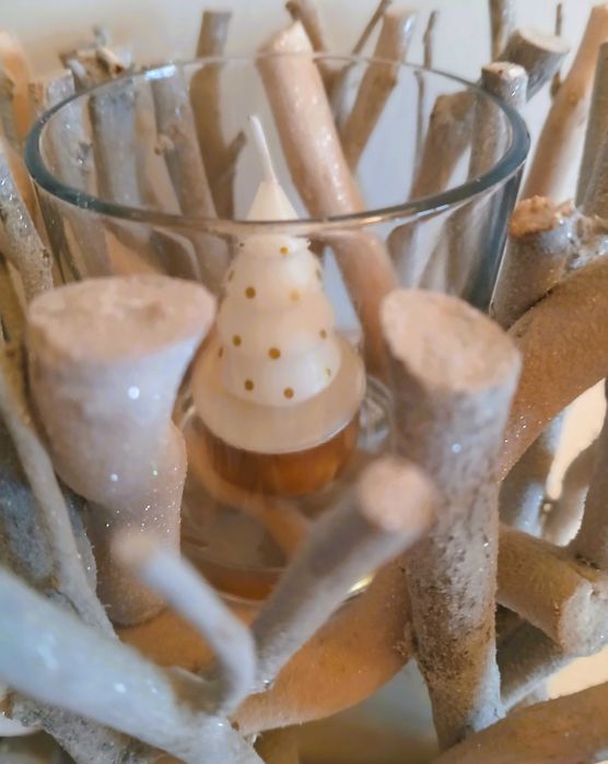 świecznik rustykalny ozdobny