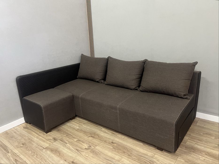 Narożnik ala kanapa brąz poduszki rozkładany sofa DOSTAWA !!!