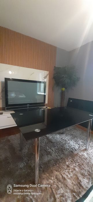 Stół czarne hartowane szkło