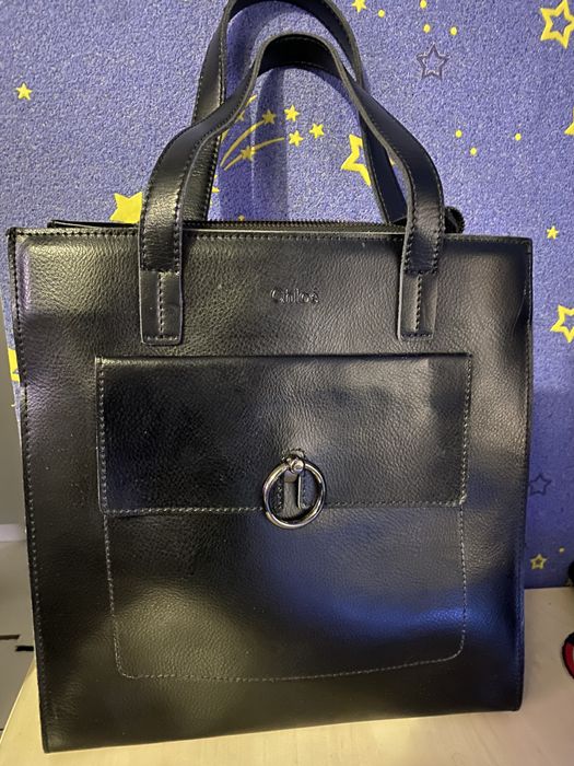 Шкіряна сумка Chloé під А4