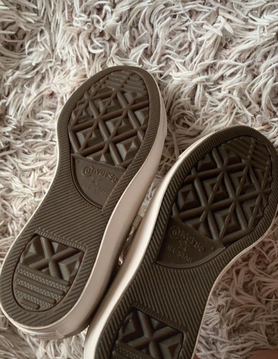 Converse tenisówki all star na platformie białe srebrne sneakersy