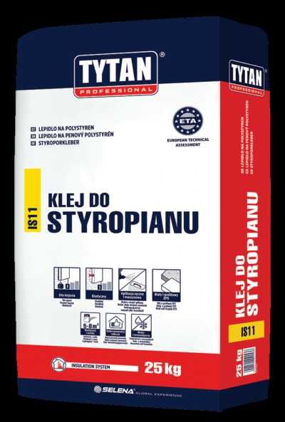 Tytan IS11 klej do styropianu 25kg szary Klej IS21 do siatki 25kg