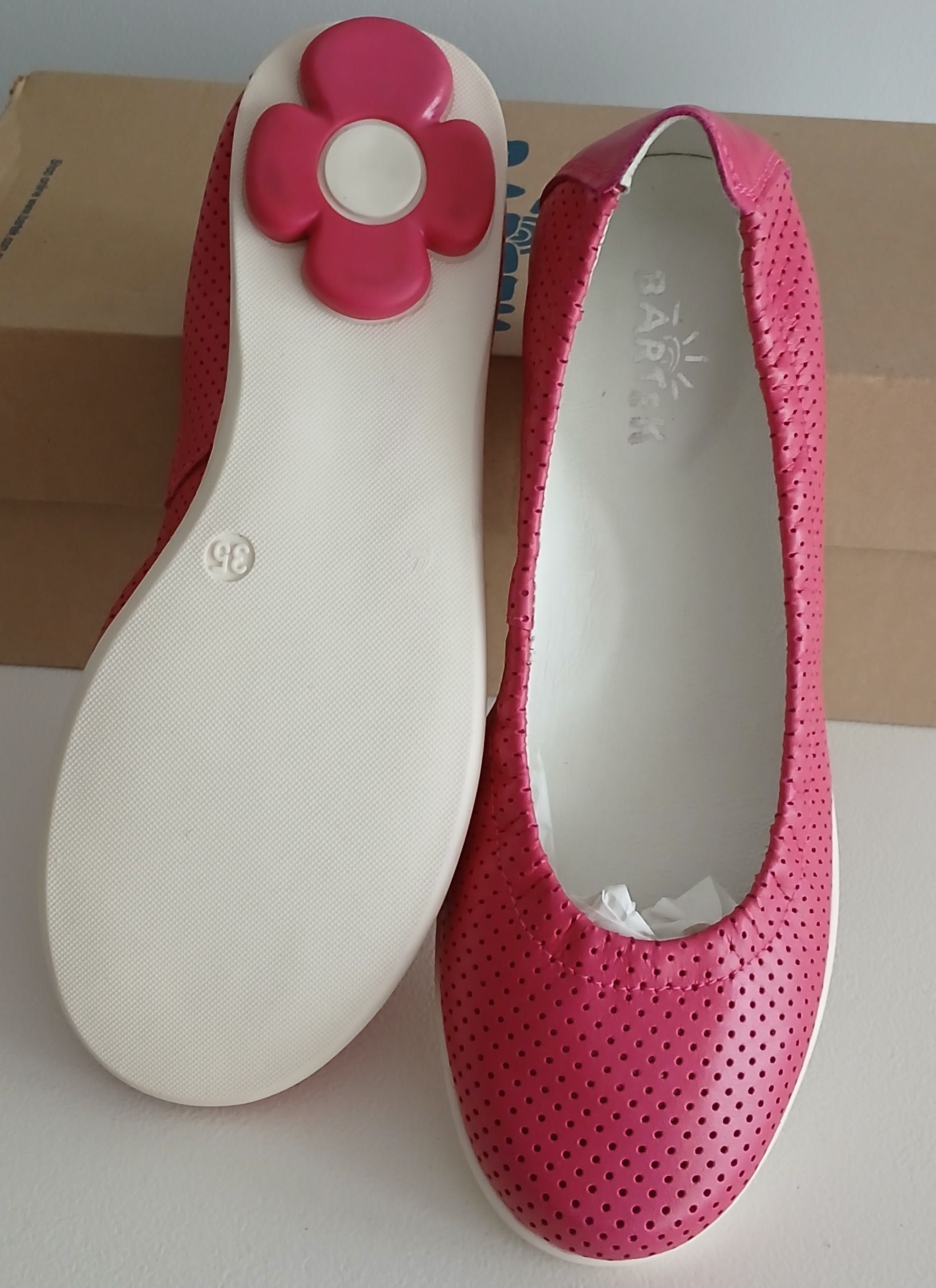 Baleriny Bartek 100% skóra NOWE r. 35