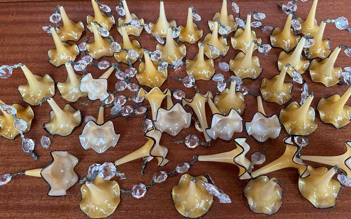 Pingentes antigos, em cristal para candeeiros lustres