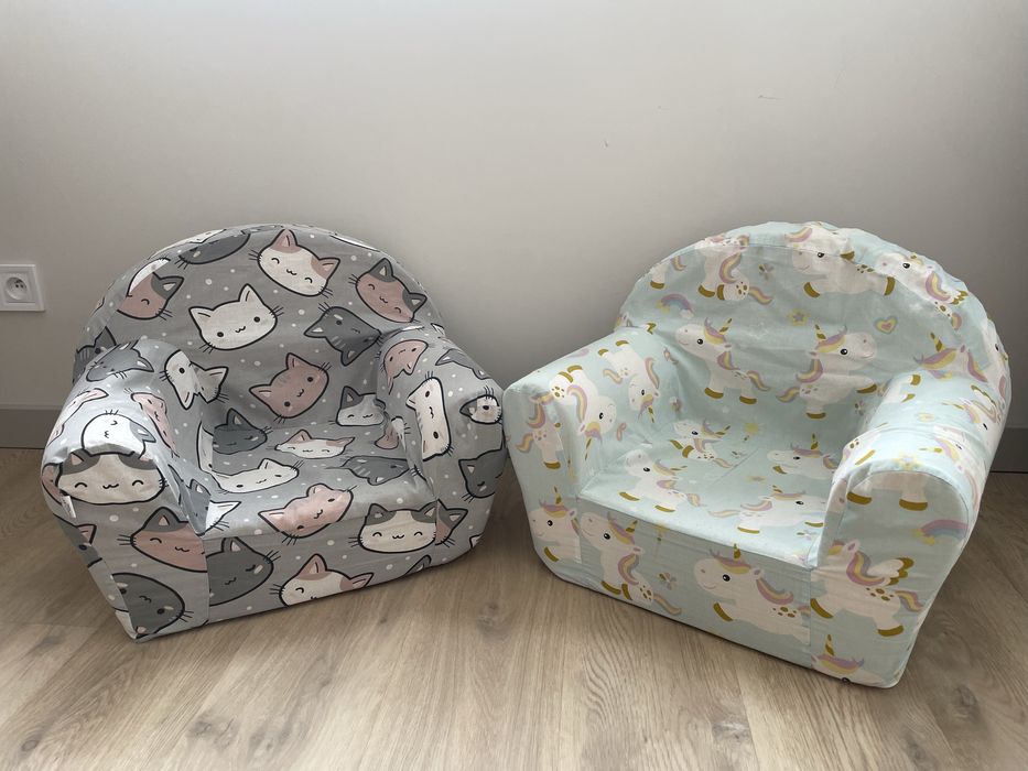 Fotel puf dla dziecka 2 sztuki