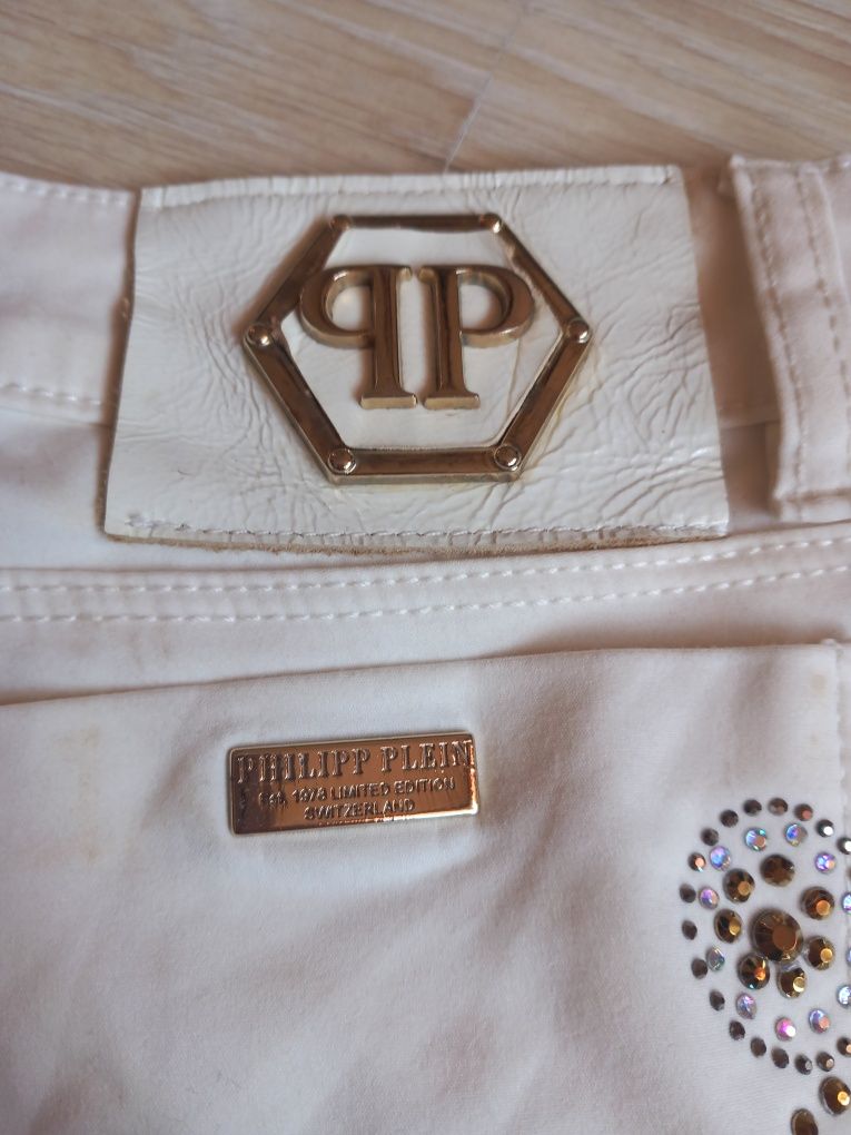 Philipp Plein cudowne damskie oryginalne spodnie roz L