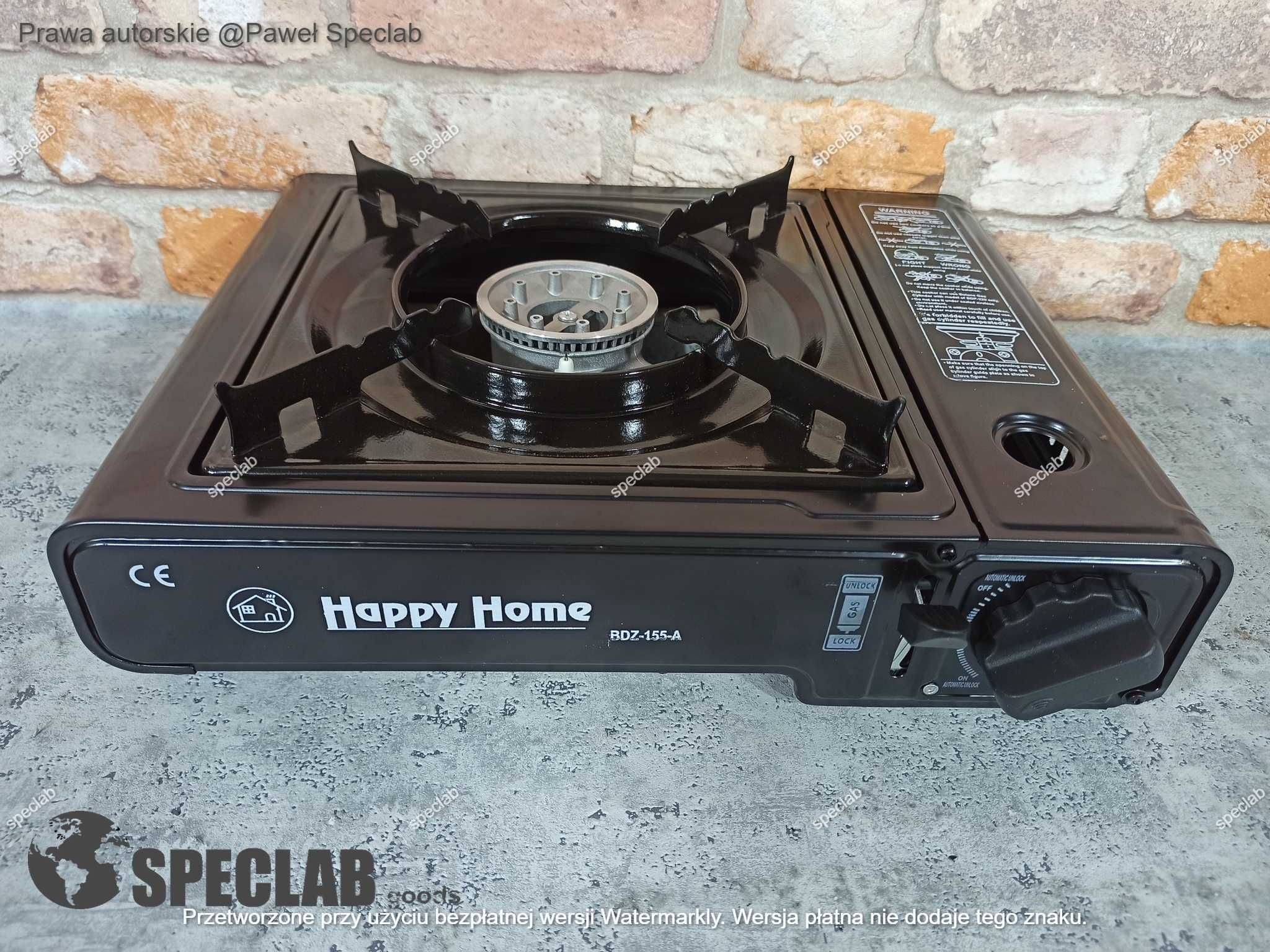 Kuchenka turystyczna Happy Home BDZ-155-A 345x270x90 mm czarna