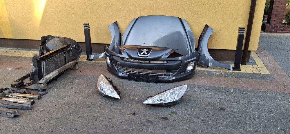 Kompletny przód peugeot 308 t7 zderzak lampy KTPD europa