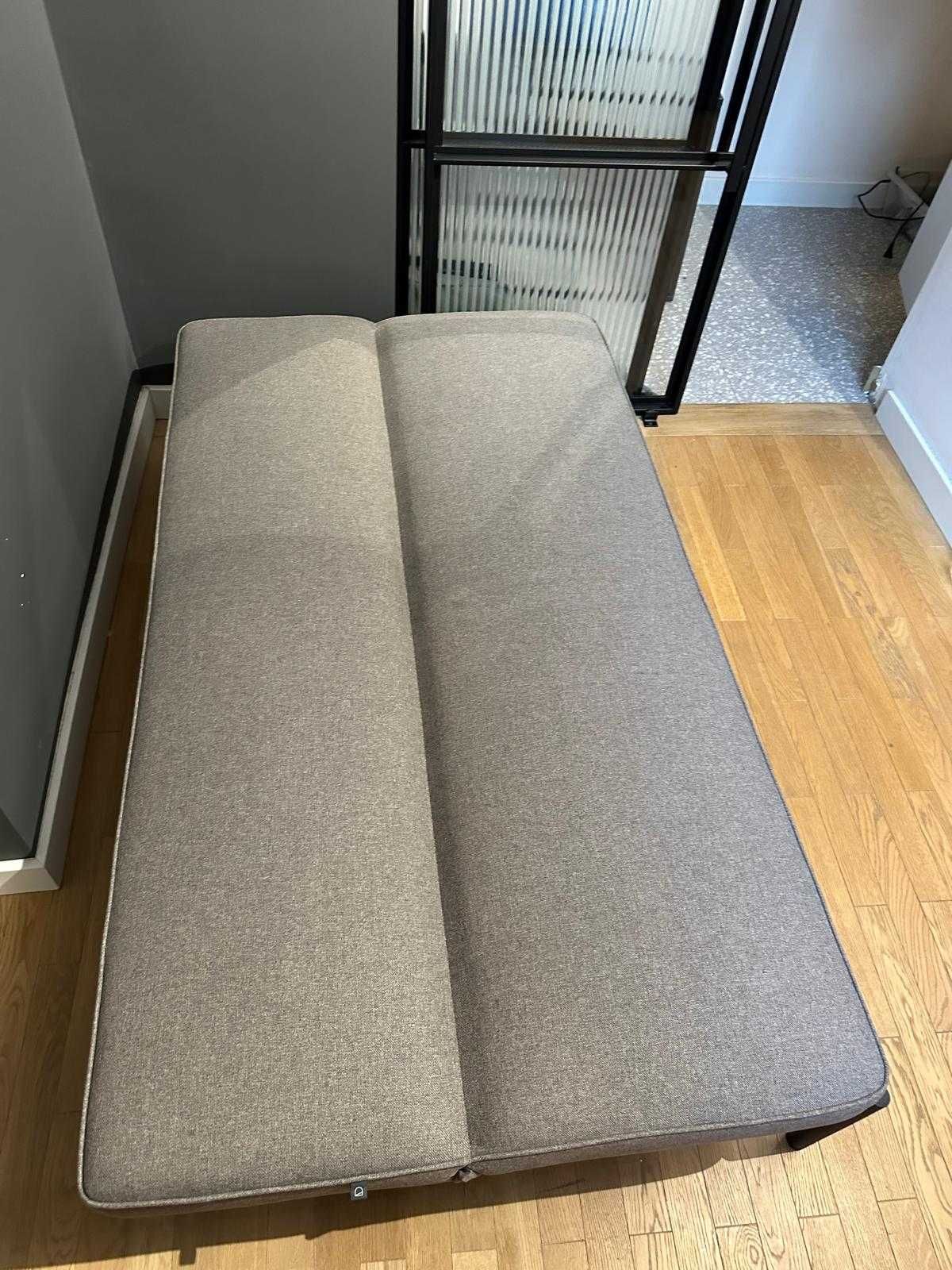 Sofa rozkładana Nelki 3-osobowa szara 190 cm