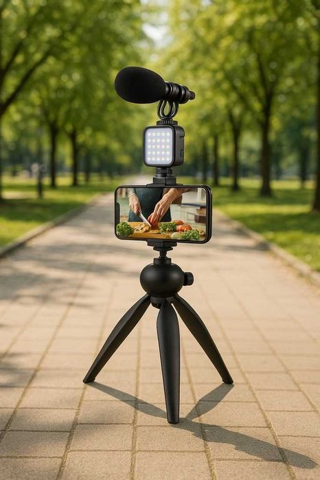 Zestaw do nagrywania XQISIT – mikrofon, statyw, akcesoria, podcast