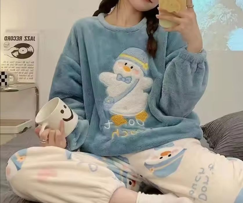 Тёплые домашние пижамы