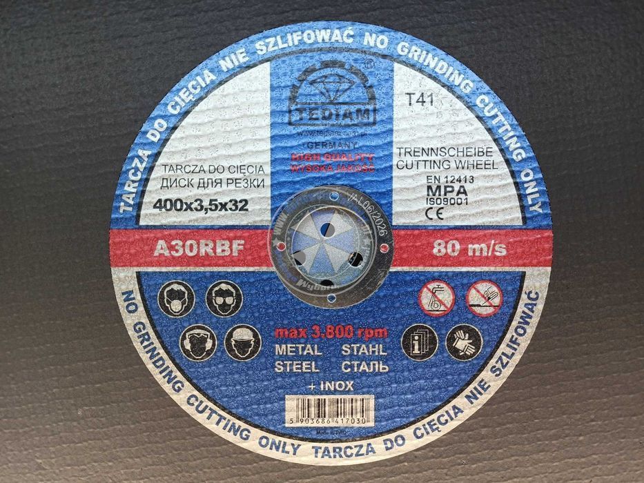 Tarcza do metalu 400mm x 3,5mm Tarcza premium tarcza do ciecia 400mm