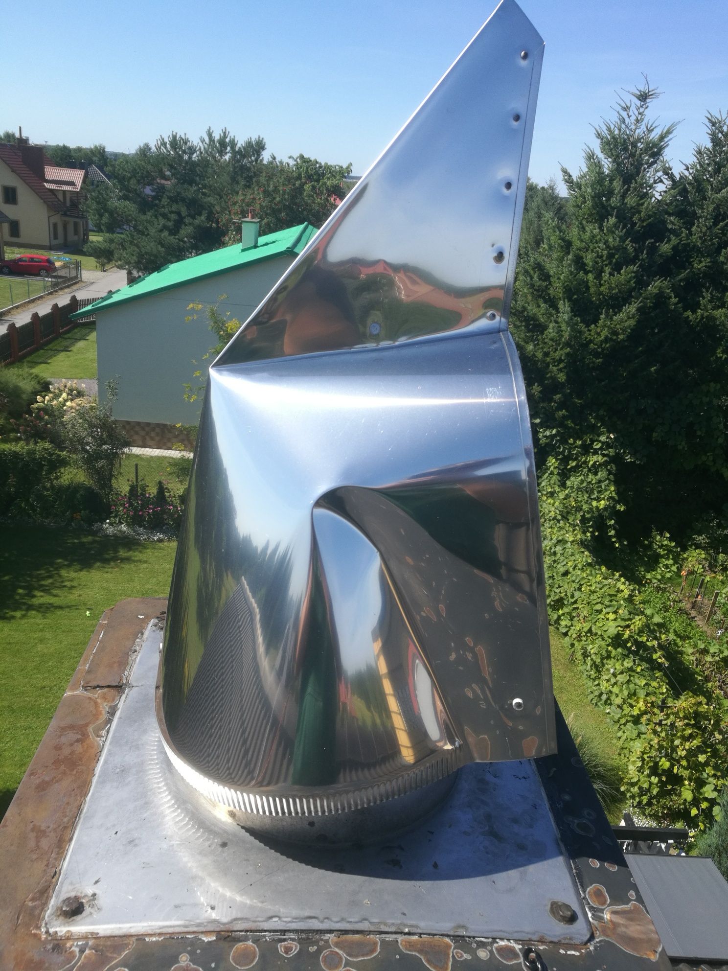 Kogut Strażak nasada kominowa kwasoodporna fi 300 chromonikiel