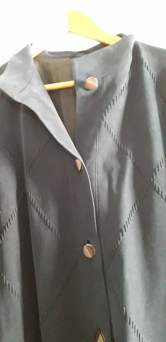 Casaco comprido de senhora, azul escuro