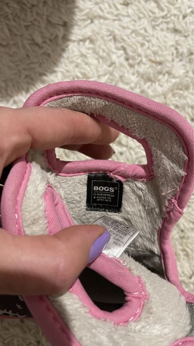 Сапоги зимние детские на дівчинку  чоботи Bogs 22 р