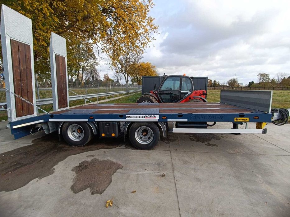 Nowa Przyczepa Scorpion Tandem , 2 osie, najazdy, regulowany zaczep !