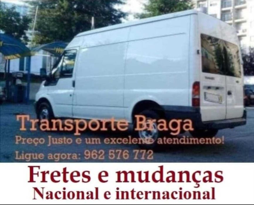 Mudança e transporte de mercadorias.
