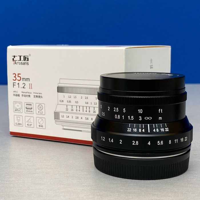 7Artisans 35mm f/1.2 II (Canon EF-M) - NOVA - 3 ANOS DE GARANTIA