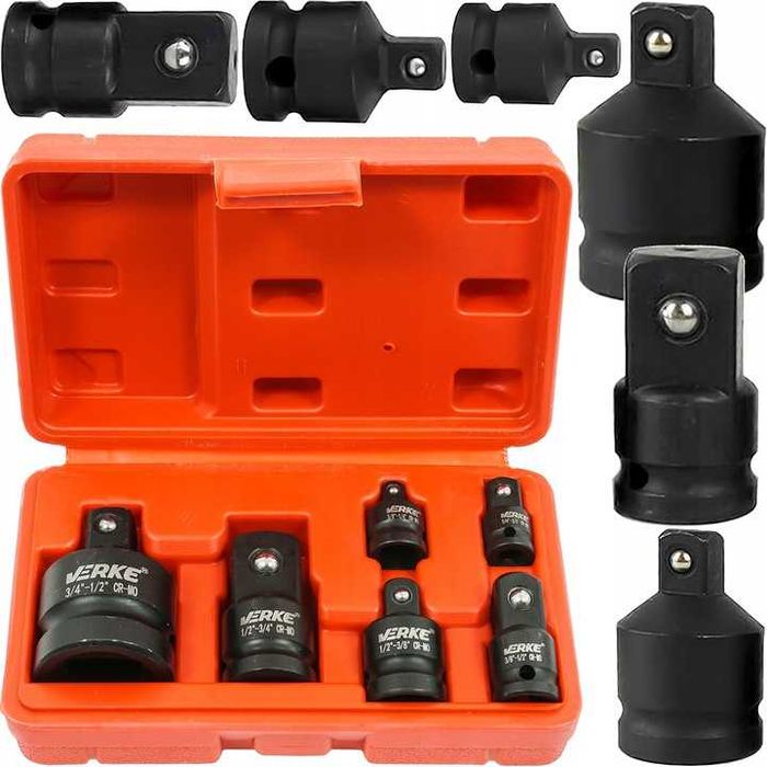 Redukcjie udarowe adaptery NASADKI 1/4 1/2 3/4 3/8 ZESTAW