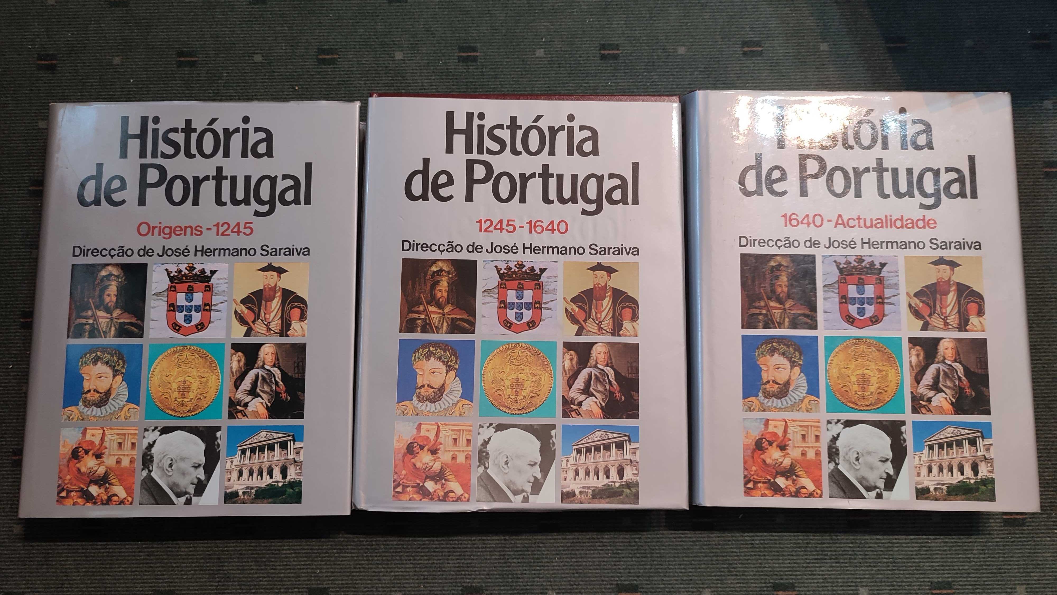 História de Portugal - Direção de José Hermano Saraiva - 3 volumes