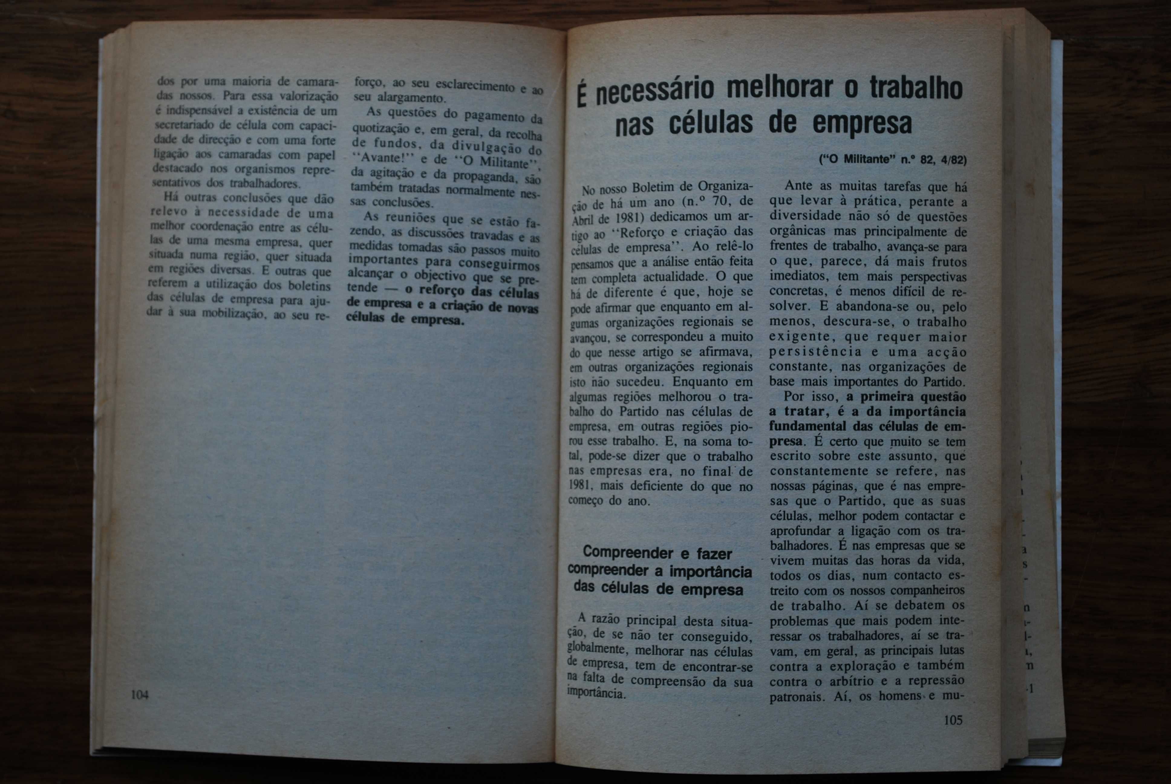 Sobre Questões de Organização do Partido - 1. Edição Ano 1984