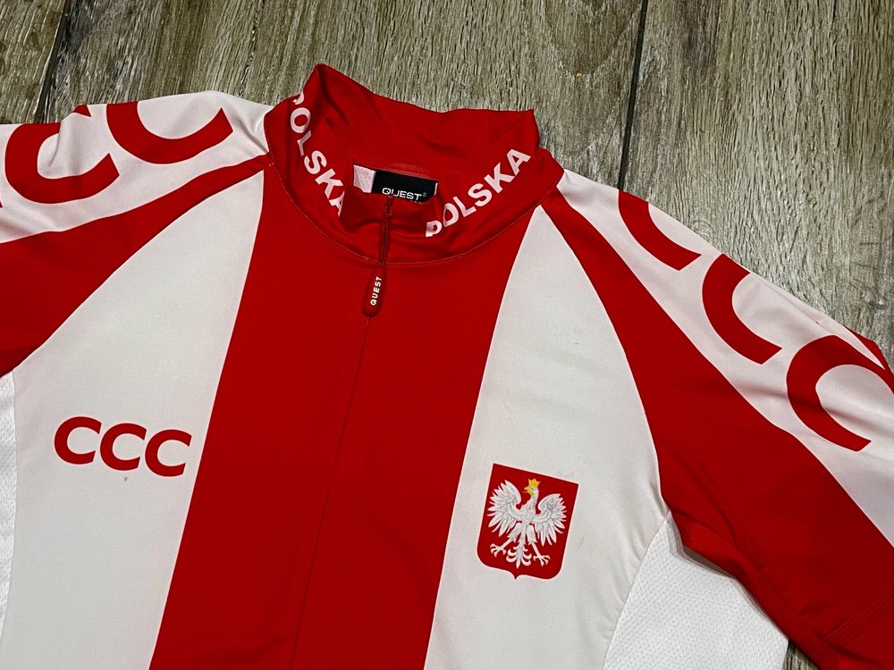 Unisex Koszulka Kolarska TEAM CCC Kadry Polski QUEST r. M