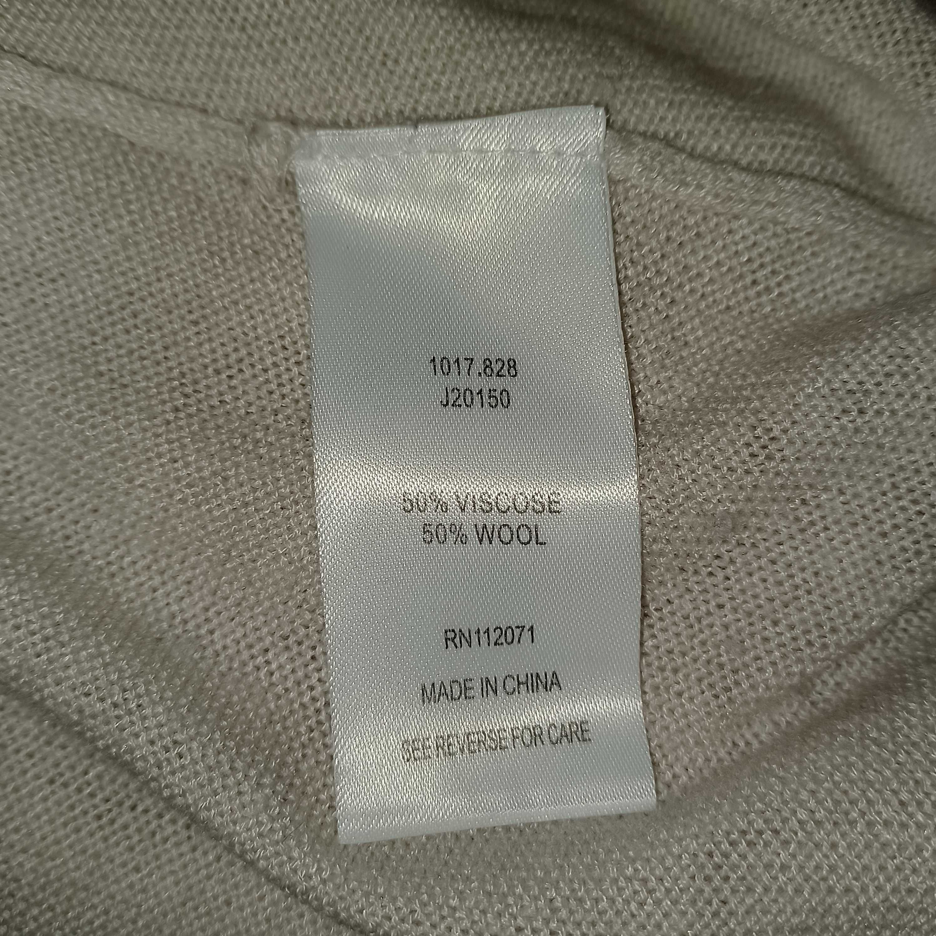 JIGSAW sweter jasny beż 50%wełna+ 50%wiskoza SUPER stan dla M+