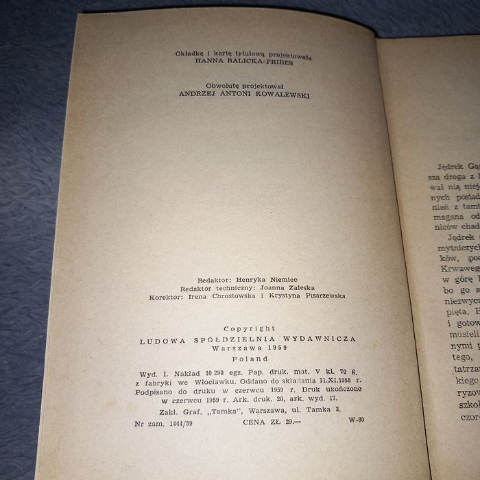 Książka 1959r Krwawi i Hyrni Józef Kapeniak LSW antyk stara